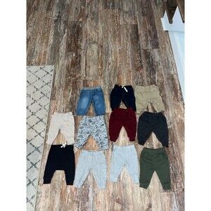 Lot of 11 Baby Boy Pants Size 0-3 Months